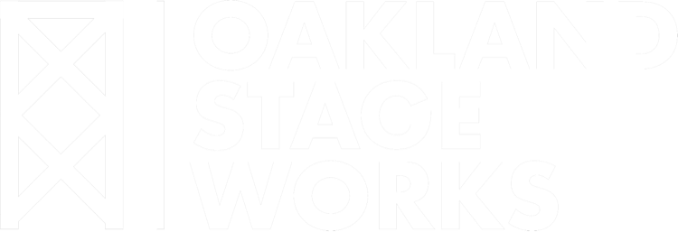 Oakland Stage Works logo in white